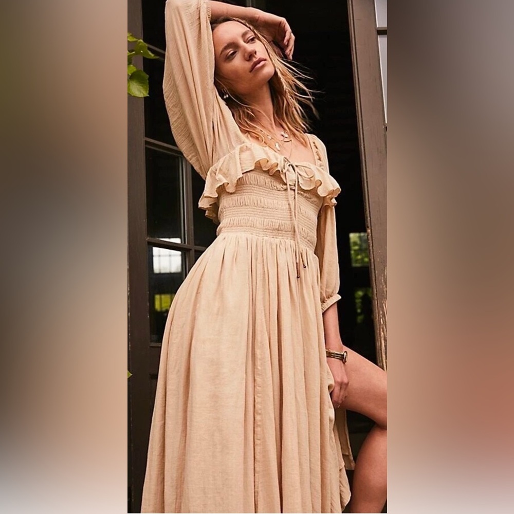 Free People Oasis Midi Dress. Size Small. EUC. Boho beautiful